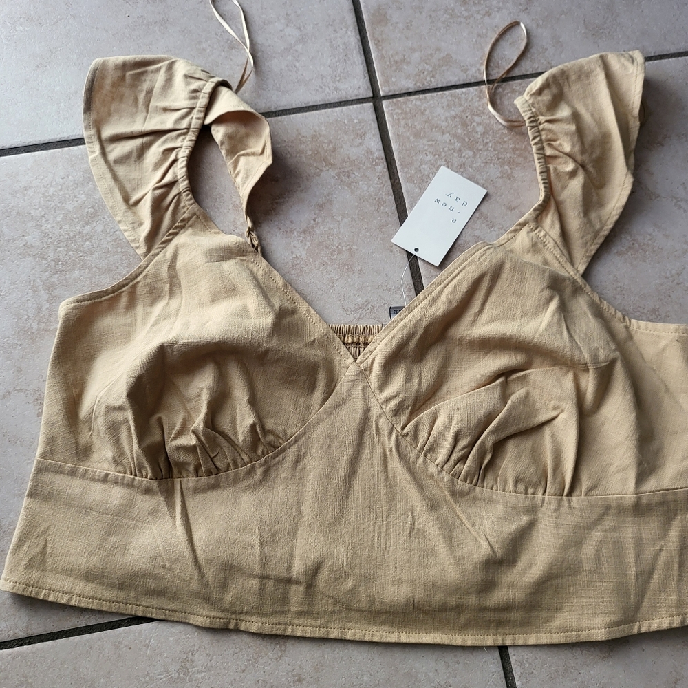 A New Day Tan Crop Top